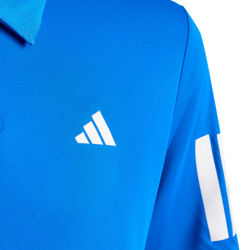 Adidas Boys' Club 3 Stripes Polo (Glory Blue)