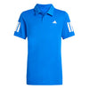 Adidas Boys' Club 3 Stripes Polo (Glory Blue)