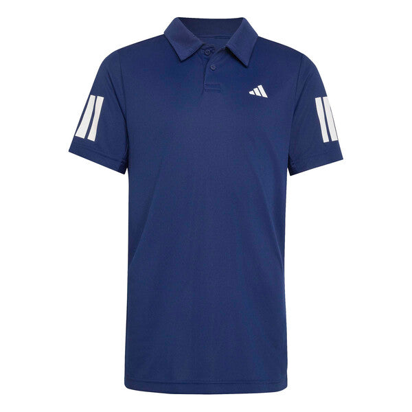 Adidas Boys' Club 3 Stripes Polo (Dark Blue)
