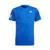 Adidas Boys Club 3 Stripe Tee (Blue)
