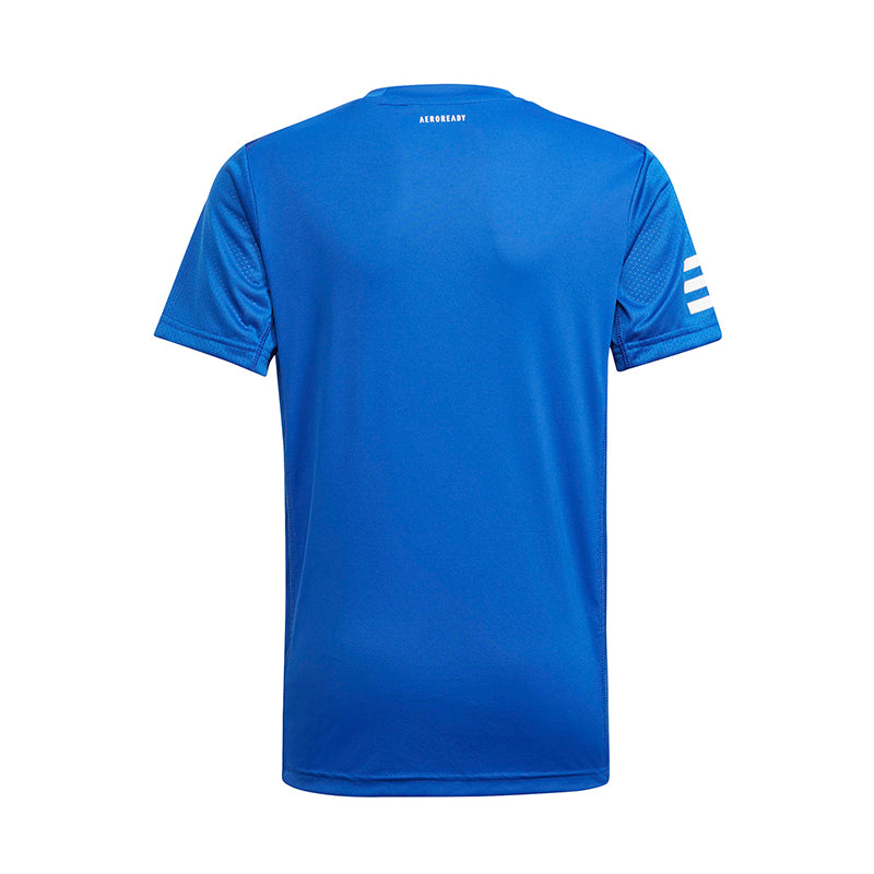 Adidas Boys Club 3 Stripe Tee (Blue)