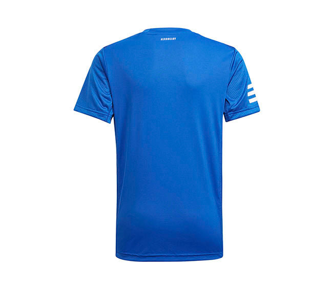 Adidas Boys Club 3 Stripe Tee (Blue)