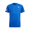 Adidas Boys Club 3 Stripe Tee (Blue)