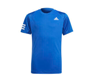 Adidas Boys Club 3 Stripe Tee (Blue)