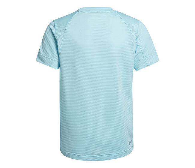 Adidas Boys Q2 Printed Tennis Tee (Aqua)