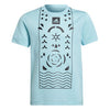 Adidas Boys Q2 Printed Tennis Tee (Aqua)