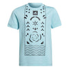 Adidas Boys Q2 Printed Tennis Tee (Aqua)