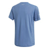 Adidas Boys Club 3 Stripe Tee (Blue)