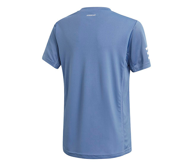 Adidas Boys Club 3 Stripe Tee (Blue)