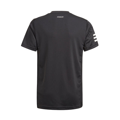 Adidas Boys Club 3 Stripe Tee (Black)