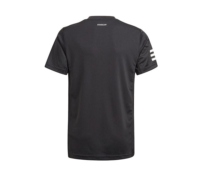 Adidas Boys Club 3 Stripe Tee (Black)