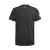Adidas Boys Club 3 Stripe Tee (Black)
