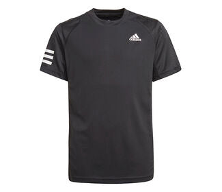 Adidas Boys Club 3 Stripe Tee (Black)