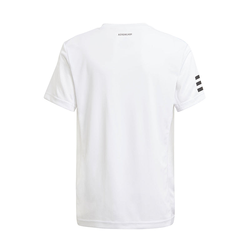Adidas Boys Club 3 Stripe Tee (White)