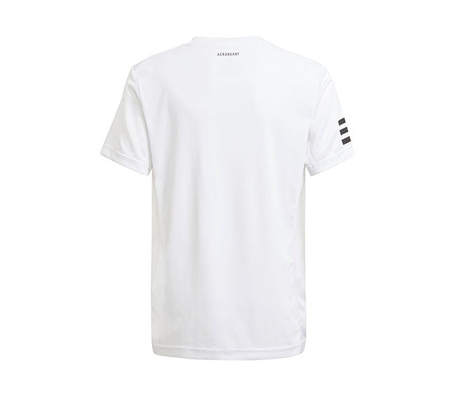 Adidas Boys Club 3 Stripe Tee (White)