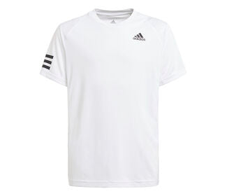Adidas Boys Club 3 Stripe Tee (White)