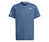 Adidas Boys Club 3 Stripe Tee (Blue)