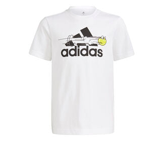 Adidas Boys Tennis Graphic Logo Tee (White)