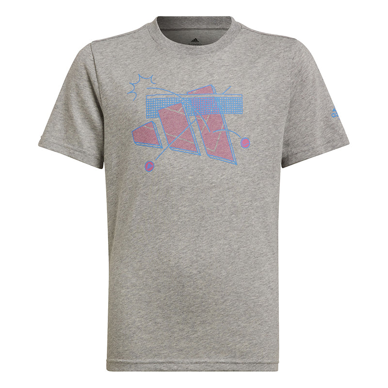 Adidas Youth Tennis Category Graphic Tee (Grey)