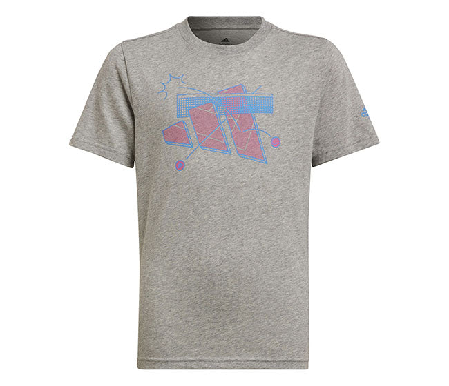 Adidas Youth Tennis Category Graphic Tee (Grey)