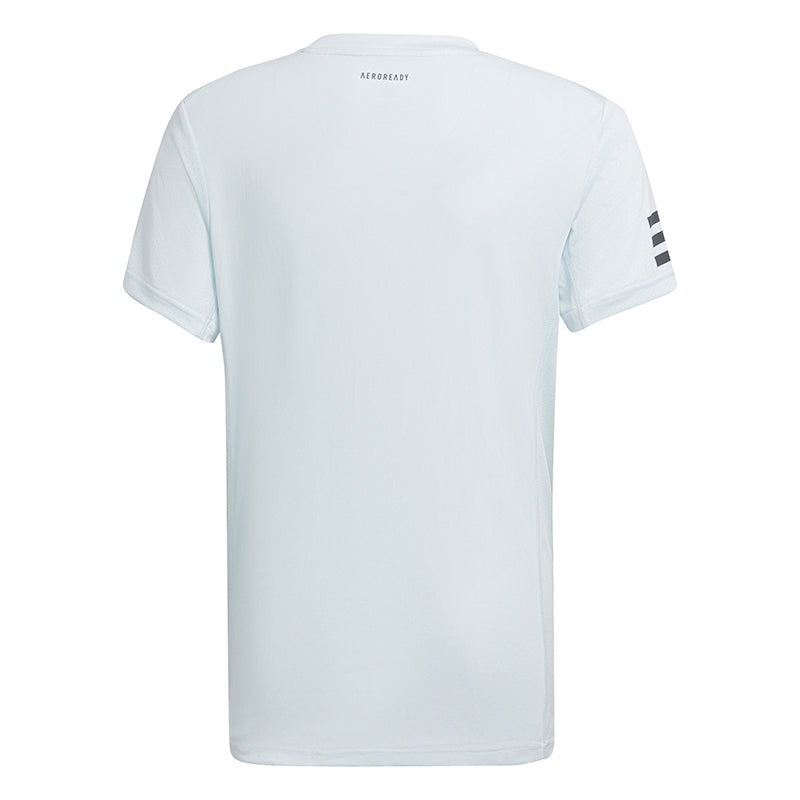 Adidas Boys Club 3 Stripe Tee (Light Blue)