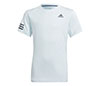 Adidas Boys Club 3 Stripe Tee (Light Blue)