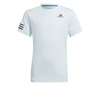 Adidas Boys Club 3 Stripe Tee (Light Blue)
