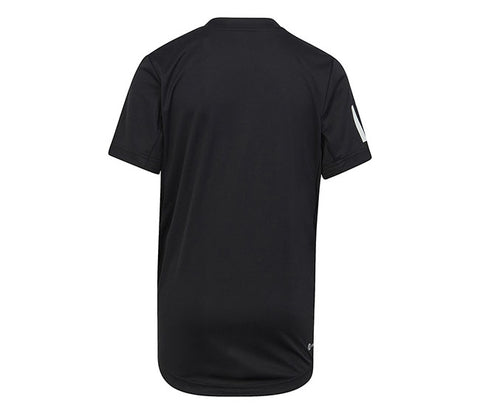 Adidas Boys Club 3 Stripe Tee (Black)