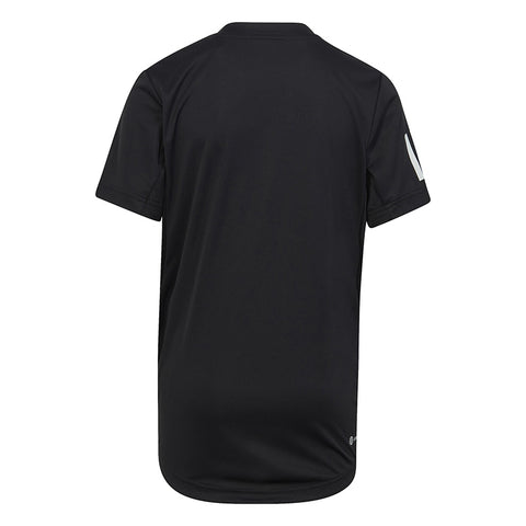 Adidas Boys Club 3 Stripe Tee (Black)