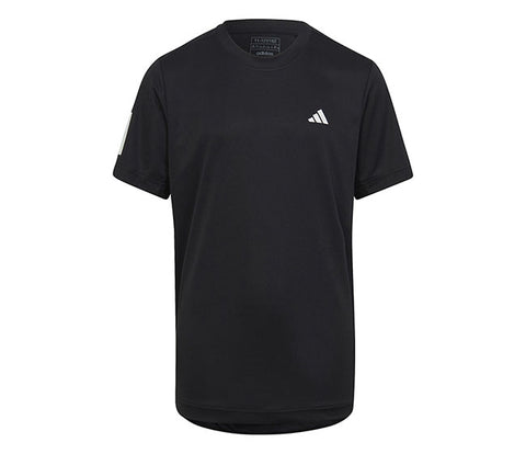 Adidas Boys Club 3 Stripe Tee (Black)