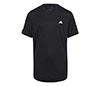 Adidas Boys Club 3 Stripe Tee (Black)