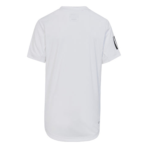 Adidas Boys Club 3 Stripe Tee (White)