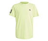 Adidas Boys Club 3 Stripe Tee (Lime)