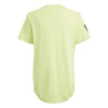 Adidas Boys Club 3 Stripe Tee (Lime)