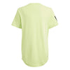 Adidas Boys Club 3 Stripe Tee (Lime)