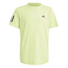 Adidas Boys Club 3 Stripe Tee (Lime)