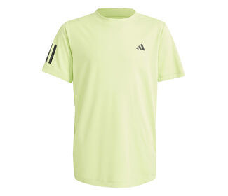 Adidas Boys Club 3 Stripe Tee (Lime)