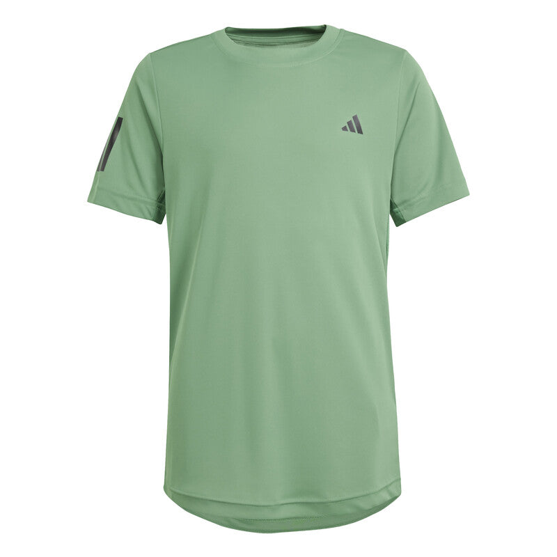Adidas Boys Club 3 Stripe Tee (Green)