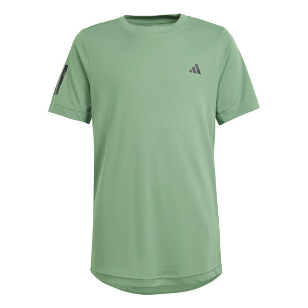 Adidas Boys Club 3 Stripe Tee (Green)