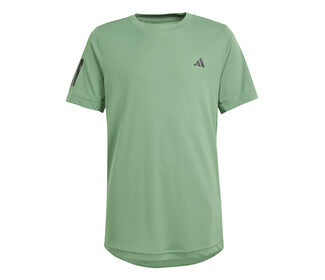 Adidas Boys Club 3 Stripe Tee (Green)