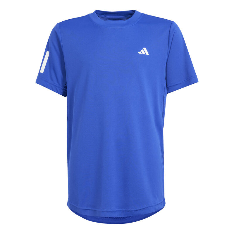 Adidas Boys Club 3 Stripe Tee (Lucid Blue)
