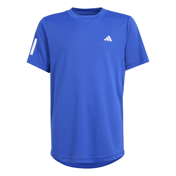 Adidas Boys Club 3 Stripe Tee (Lucid Blue)