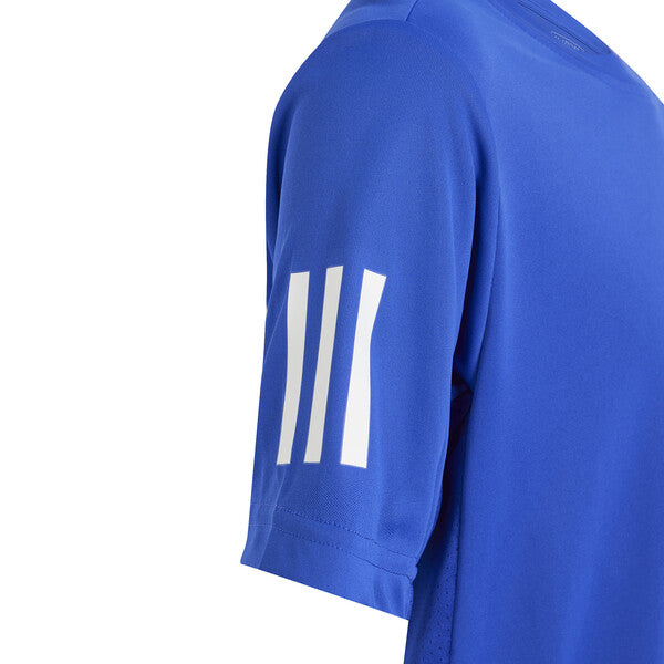 Adidas Boys Club 3 Stripe Tee (Lucid Blue)
