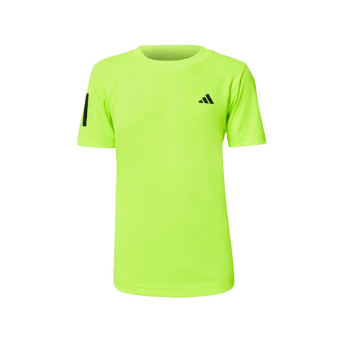 Adidas Boys Club 3 Stripe Tee (Lucid Lemon)