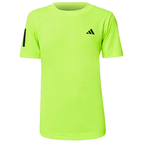 Adidas Boys Club 3 Stripe Tee (Lucid Lemon)