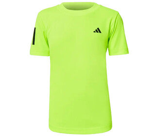 Adidas Boys Club 3 Stripe Tee (Lucid Lemon)