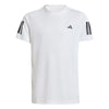 Adidas Boys' Club 3 Stripes Tee (White)