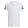 Adidas Boys' Club 3 Stripes Tee (White)