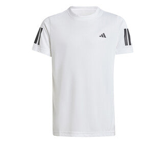 Adidas Boys' Club 3 Stripes Tee (White)
