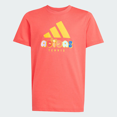 Adidas Kids' Tennis Category Graphic Tee (Semi Lucid Red) Adidas